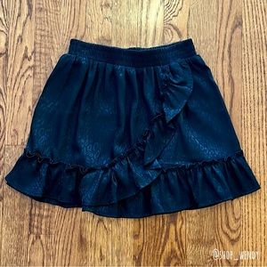 Art Class Cheetah Satin Ruffle Mini Skirt Size M